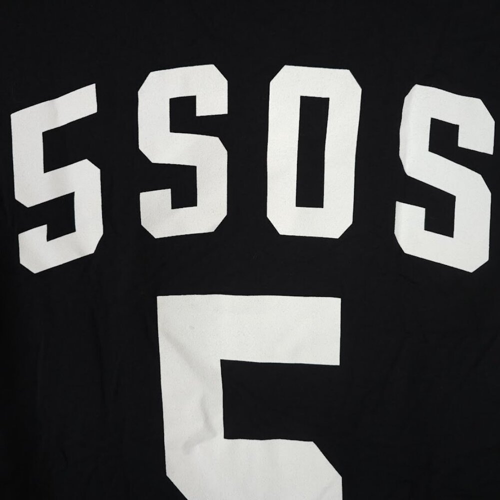 5 Seconds Of Summer T Shirt Womens Size Large Black 5SOS Ringer Tee Made In USA - Picture 5 of 7